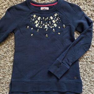 Juicy Couture Navy Sweatshirt with Gold Embellishments